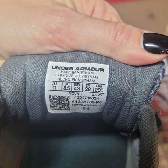 Under Armour Womens Charged Rogue 2 Gray/Pink Running Sneakers  11 (3022602‑106) - Picture 9 of 9